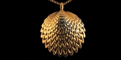 24K SHELL 3D KOLYE